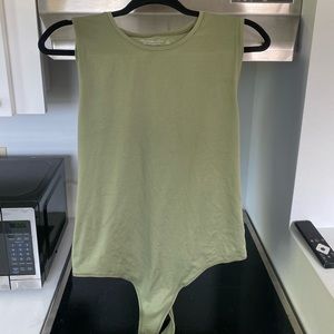 Abercrombie Green Sleeveless Bodysuit